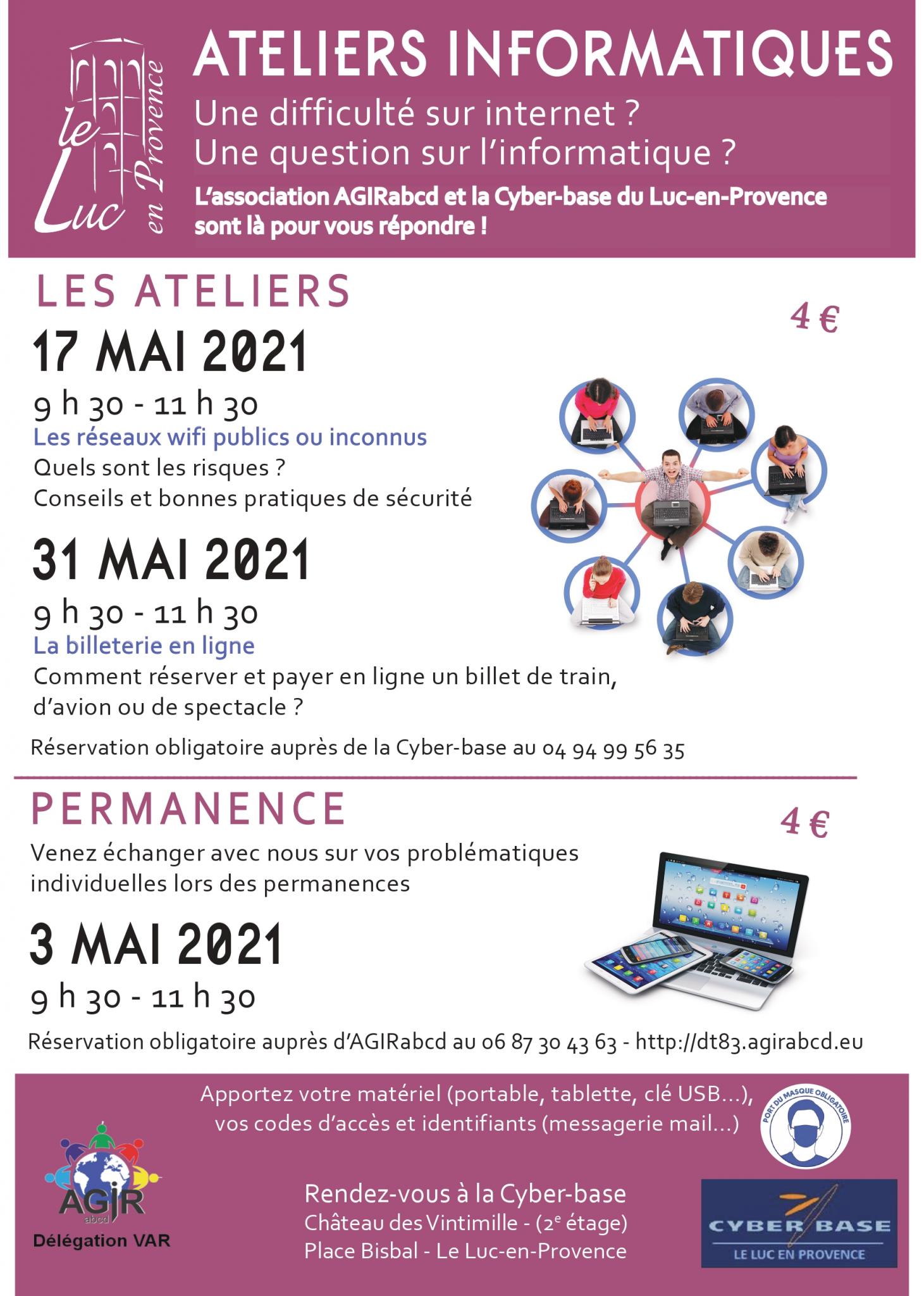 Affiche ateliers AGIRabcd mai 2021