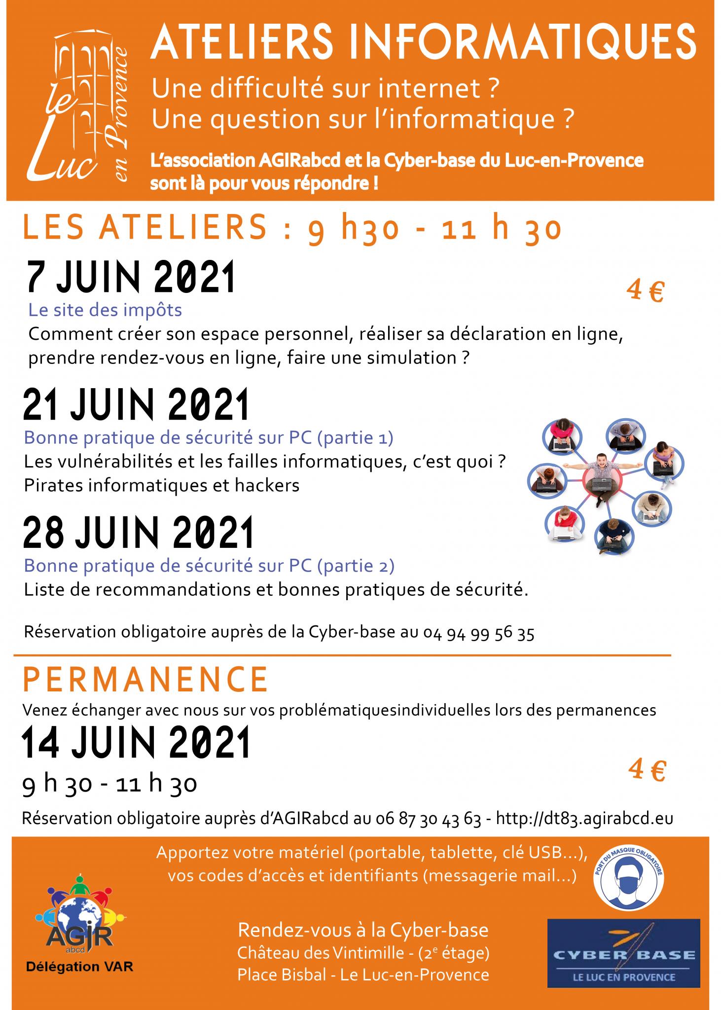 Affiche ateliers AGIRabcd Cyberbase