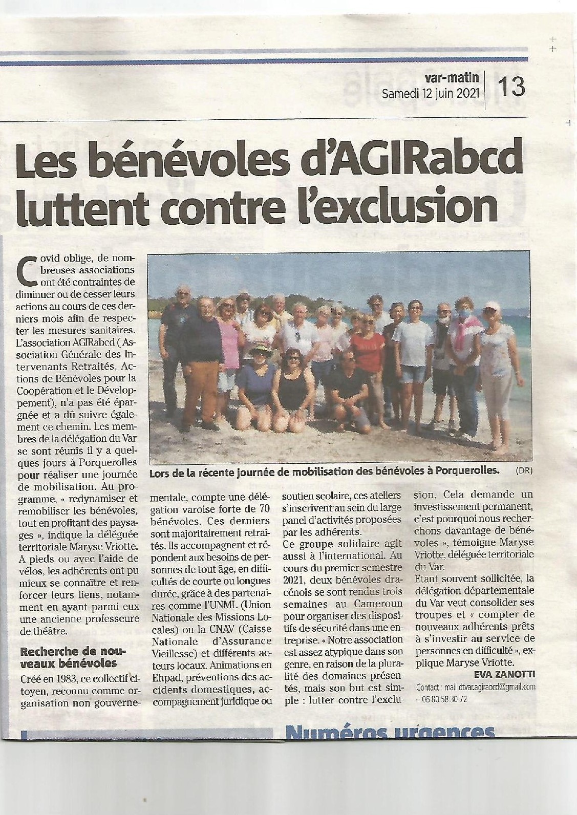 AGIRabcd dans Var Matin