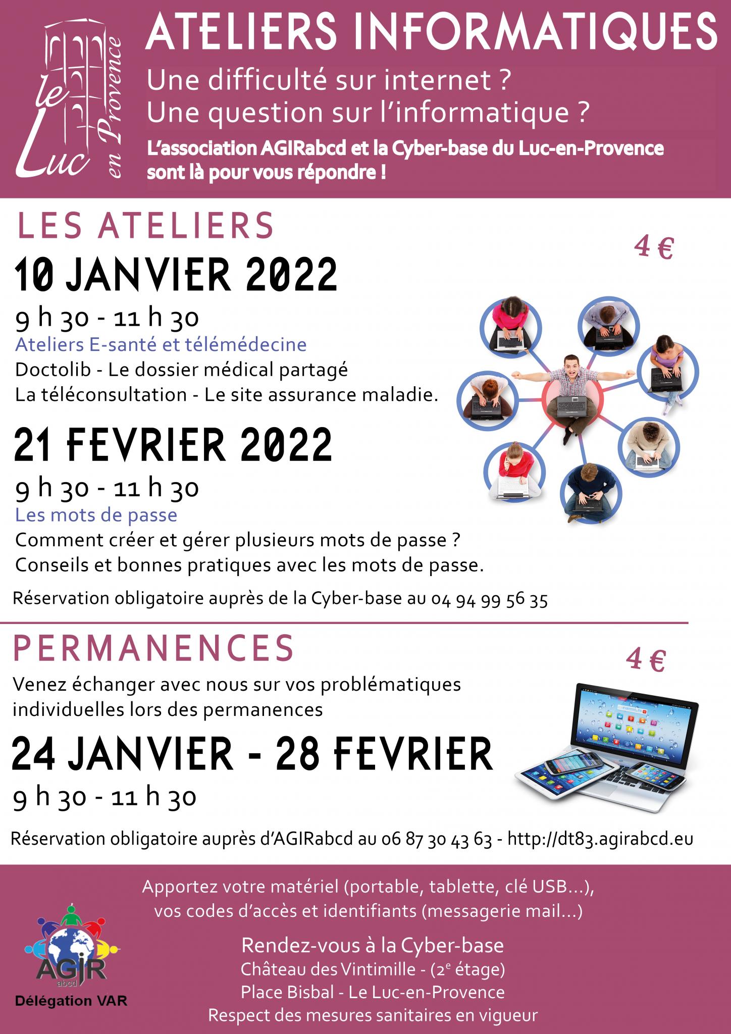 Ateliers AGIR Janvier - Fvrier 2022