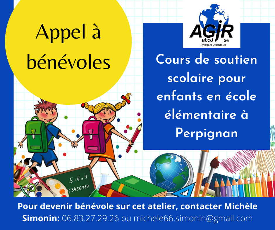 Appel a benevoles soutien scolaire